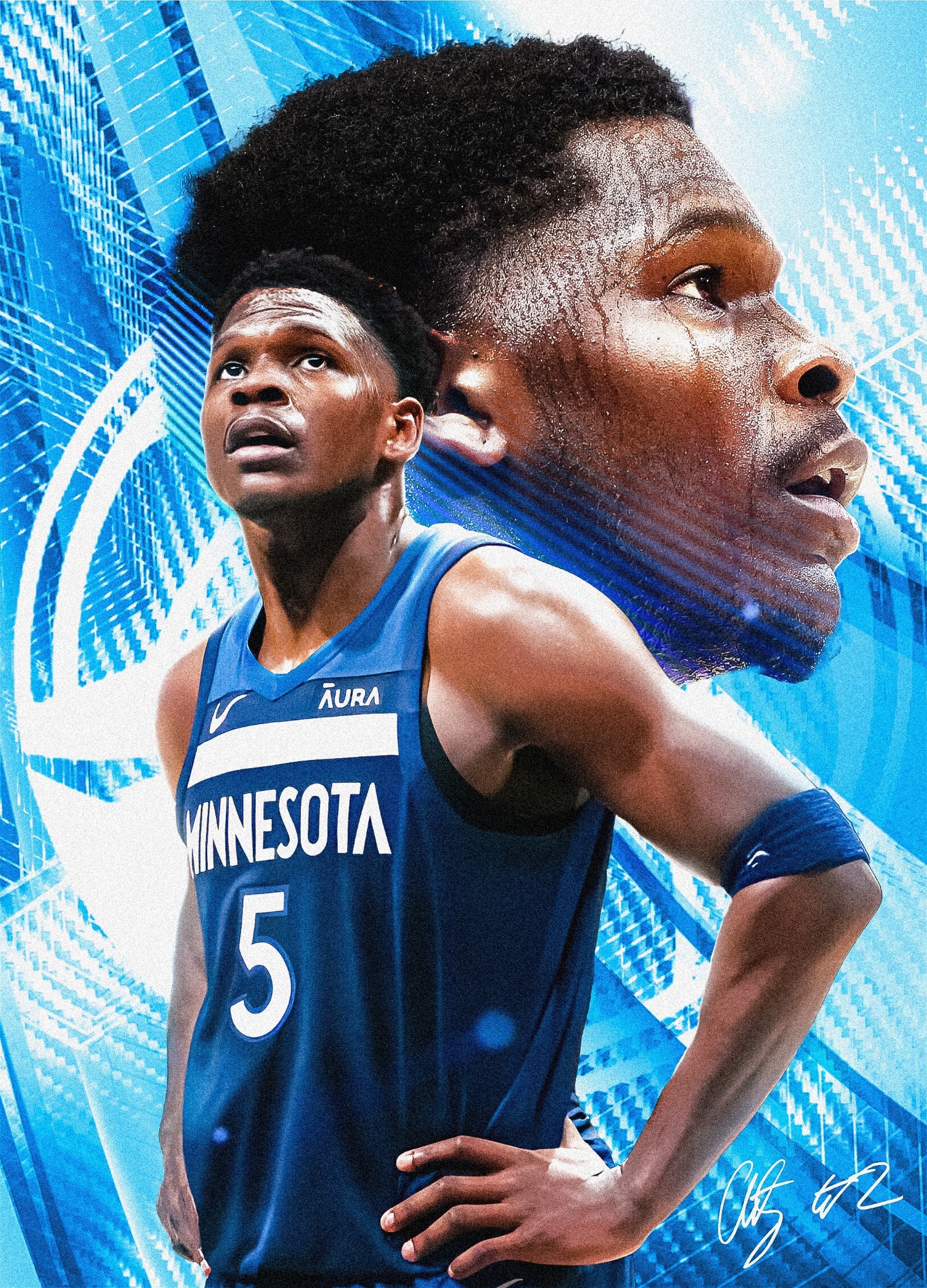 Anthony Edwards graphic for the Minnesota Timberwolves
