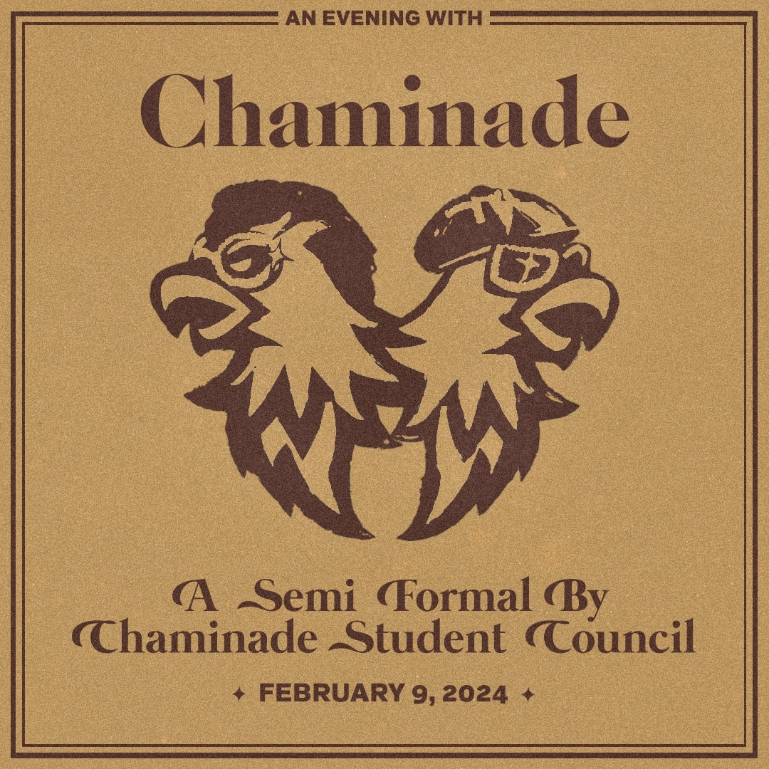 An Evening With Chaminade — a semi-formal poster for the student council