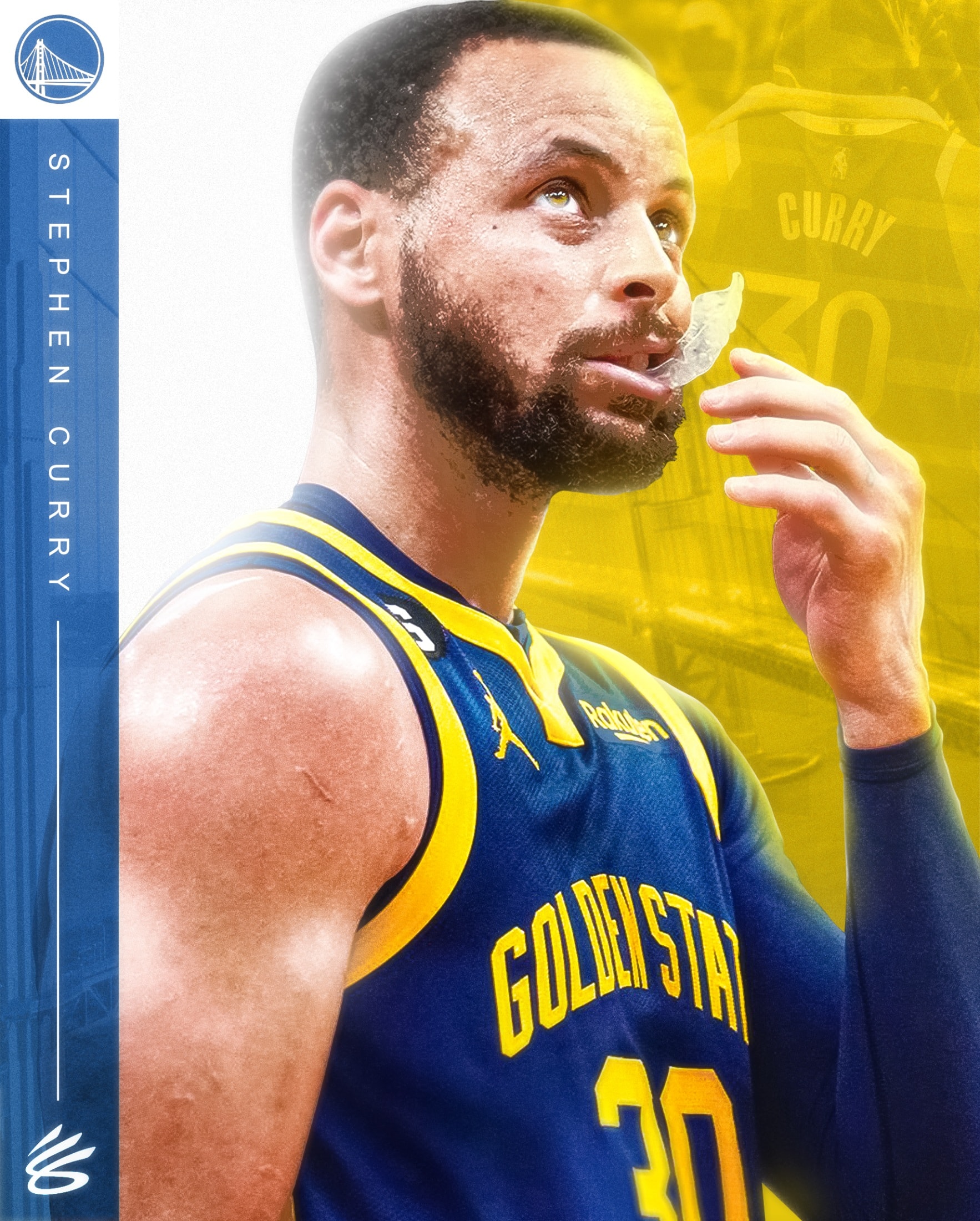 Stephen Curry graphic for the Golden State Warriors