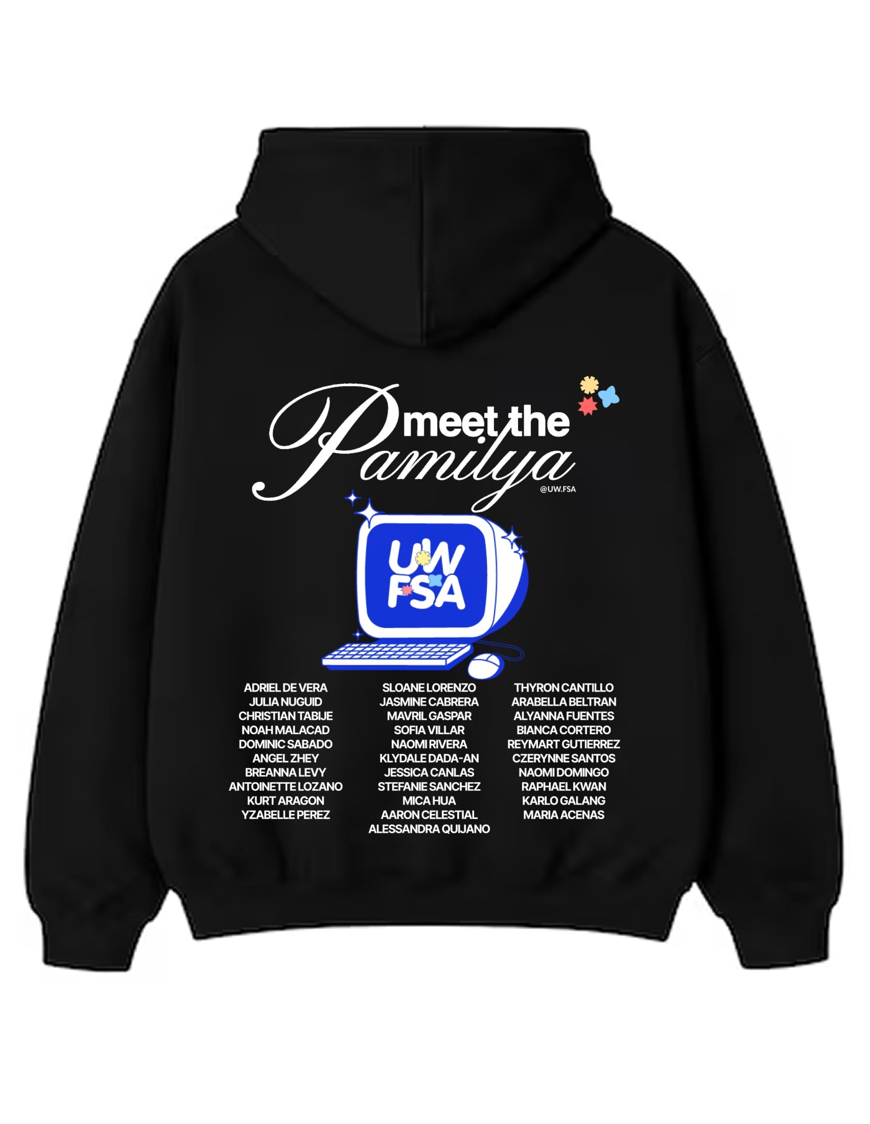 UWFSA “Meet the Pamilya” hoodie back print