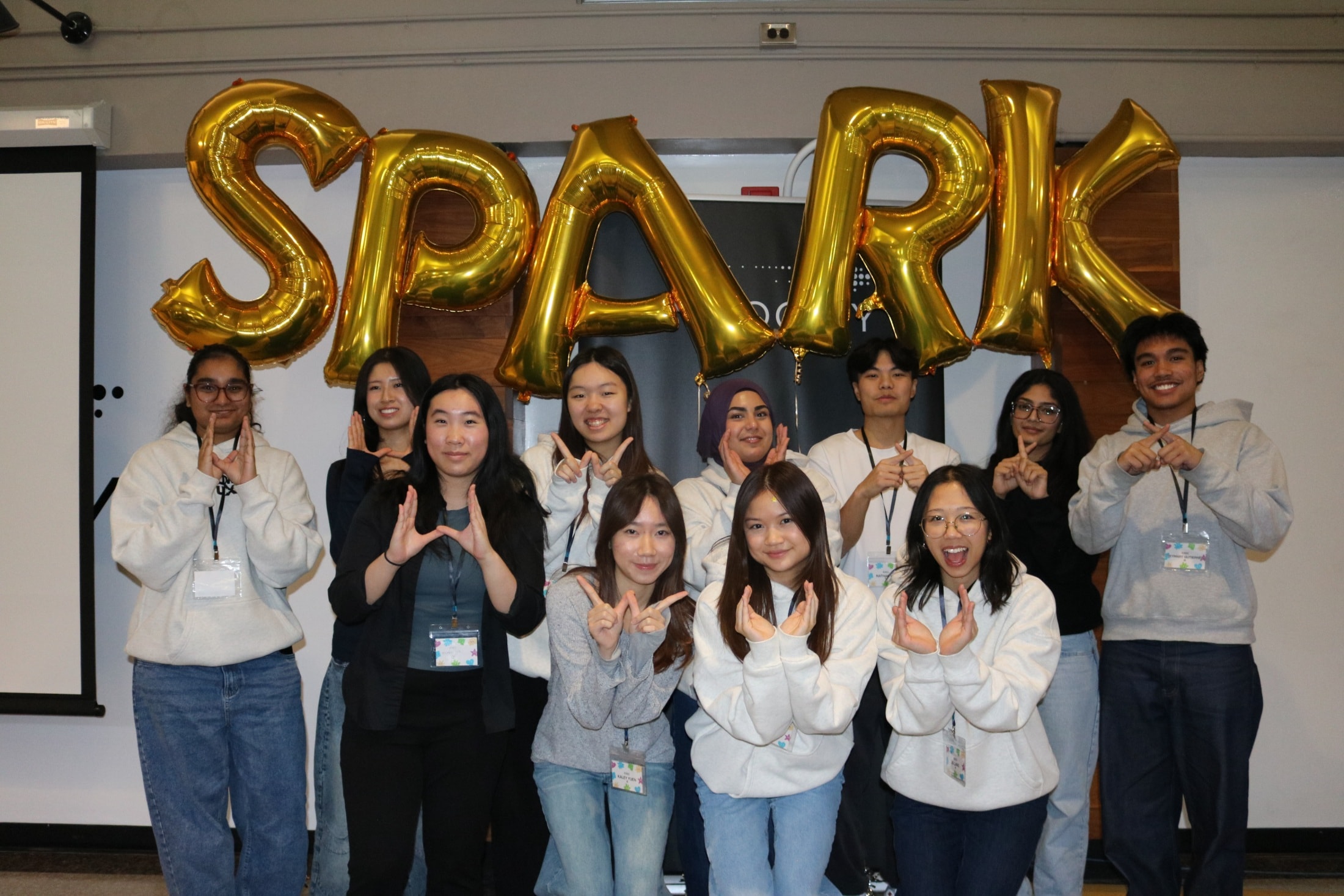 The team with SPARK balloons