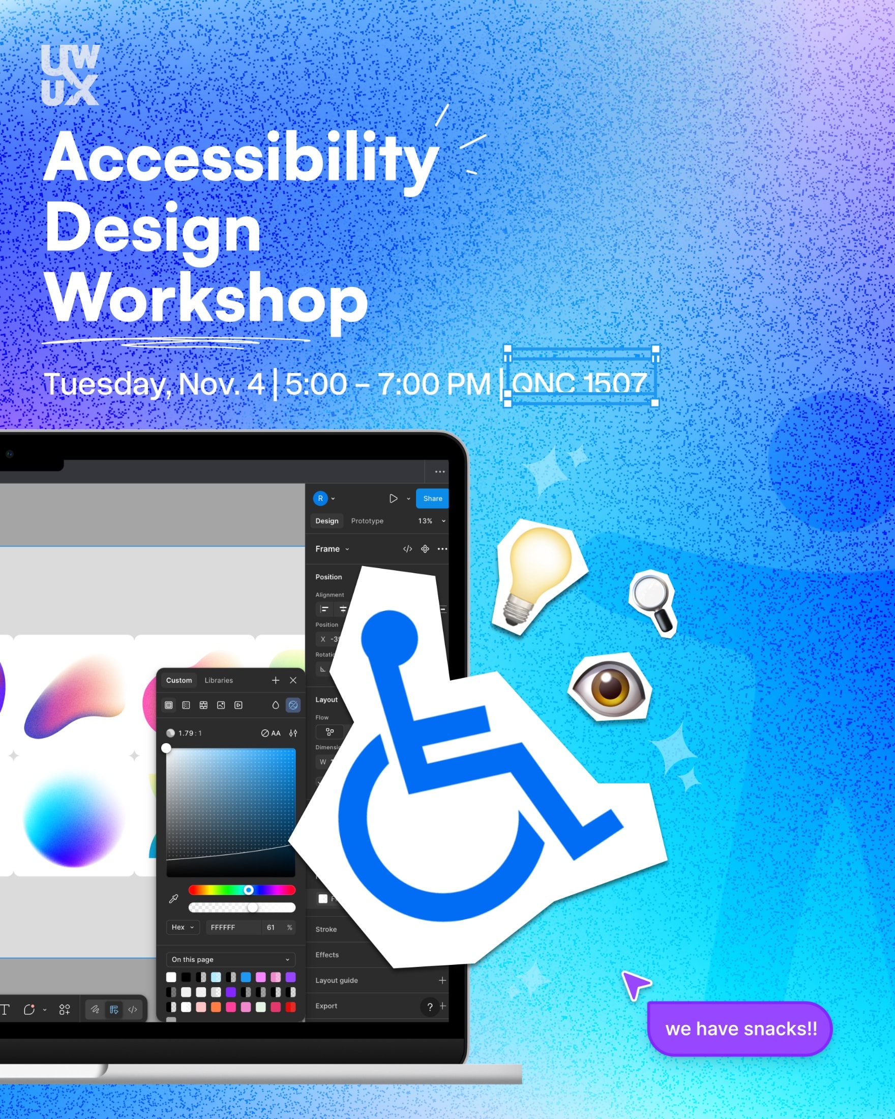 Accessibility Design Workshop promotional post