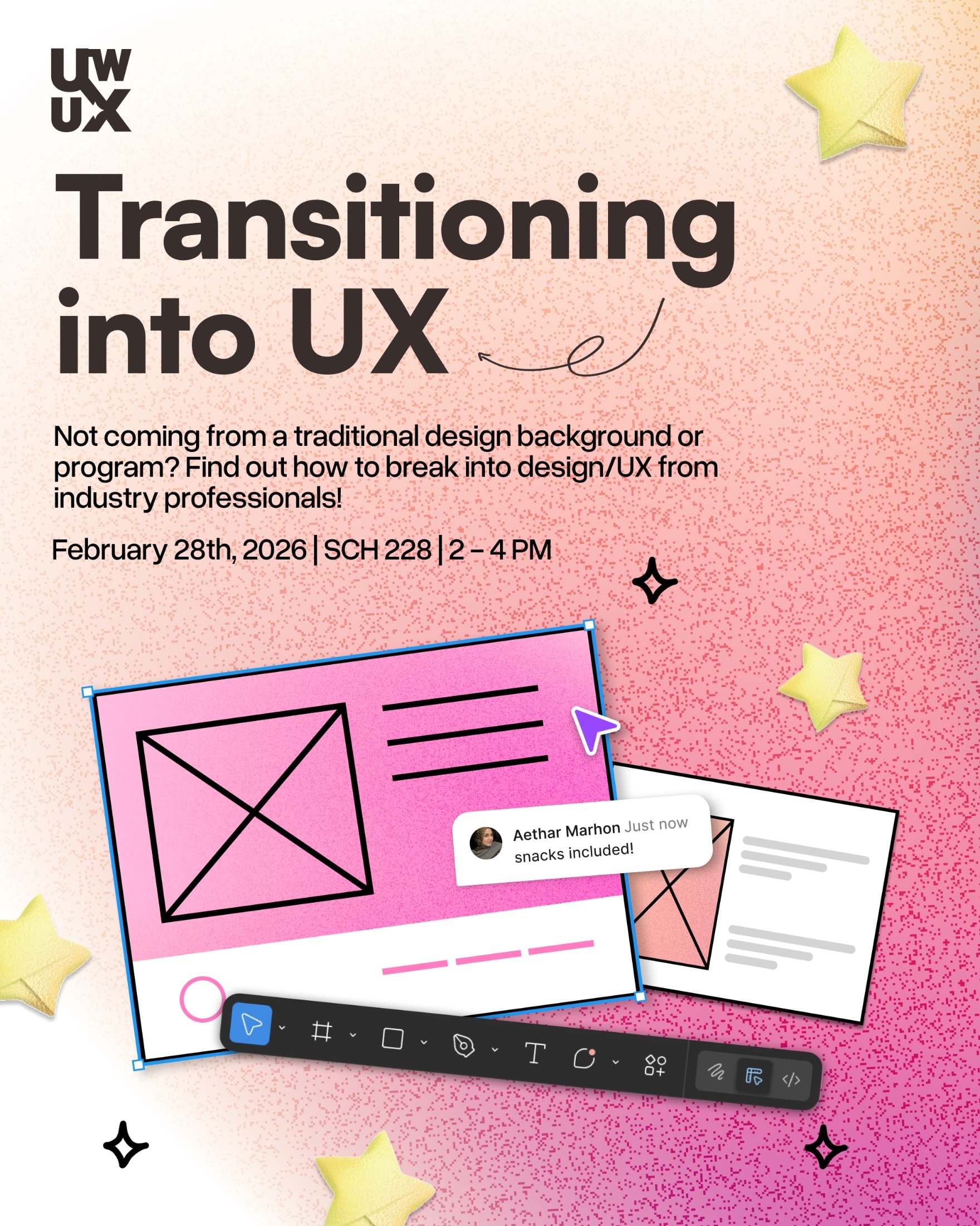 “Transitioning into UX” event post